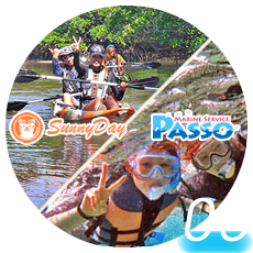 クーラの滝マングローブカヌーとサンゴのバラス島シュノーケリングツアー